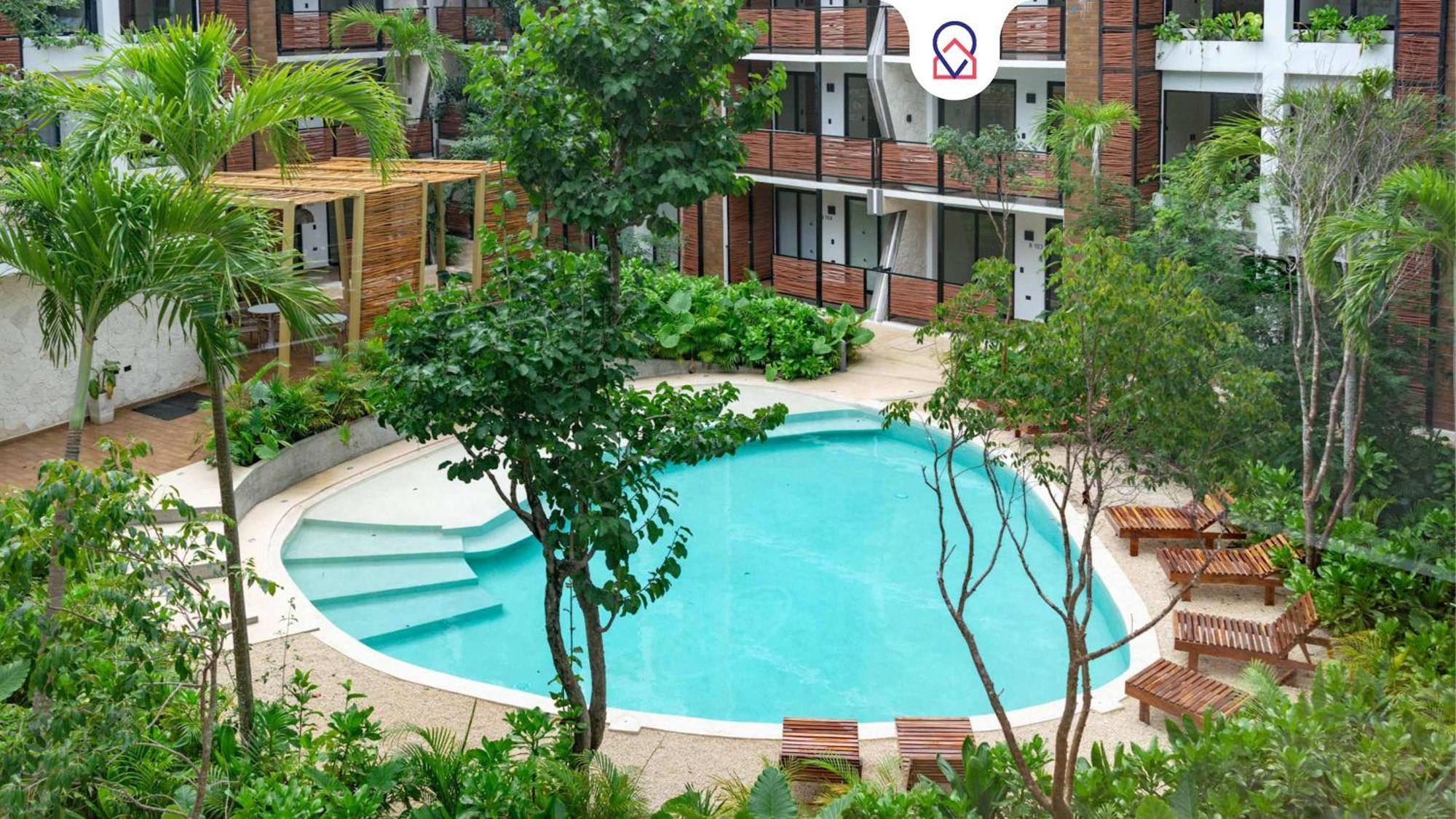 Pool & Rooftop In Tulum 2 Bedrooms Apartment Exterior photo